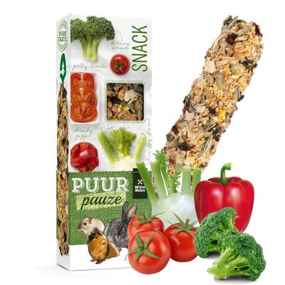 Witte Molen - PUUR - Futter Sticks -  Brokkoli & Tomate 110 g - Breker Tierbedarf