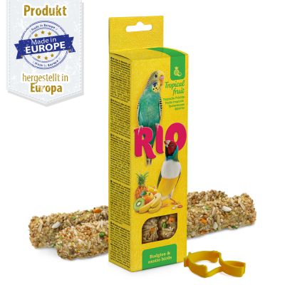 RIO Sticks - für Wellensittiche & exotische Vögel - mit tropischen Früchten - 2x 40 g - Breker Tierbedarf