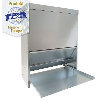Geflügel Futterautomat verzinkt mit Trittklappe 35 kg - Hühner Futterautomat - Breker Tierbedarf - 4059973010659