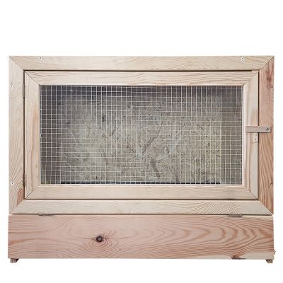 Kaninchenstall - Einzelstall mit Holzvorderfront - 80 x 70 - ohne Bodenrost - Breker Tierbedarf
