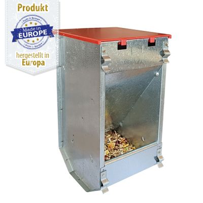 Futterautomat mit Deckel 1,5 kg  - verzinkt - Breker Tierbedarf - 4059973010567