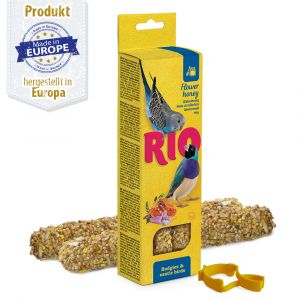 RIO Sticks - für Wellensittiche & exotische Vögel - mit Honig - 2x 40 g - Breker Tierbedarf